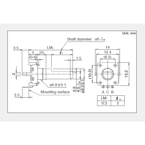 Ec12 serie Incrementele encoder