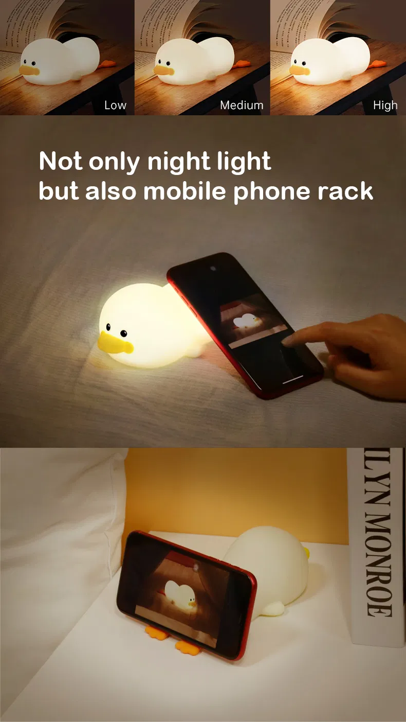Charming Duck-Shaped Night Light for Children′s Sleep Space