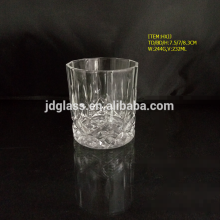 8oz Round fancy drinking glass cup/ Whiskey Glass