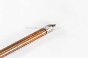 copper clad earth rod threaded/copper thread ground rod with 0.3mm copper clad