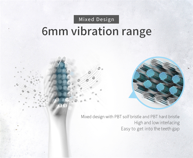 Κίνα Εργοστάσιο Κατασκευαστής Ενηλίκων Ηχητική Οδοντόβουρτσα με βάση, 3 τρόπους Ηλεκτρική οδοντόβουρτσα