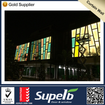 structural glass curtain walls led curtain wall