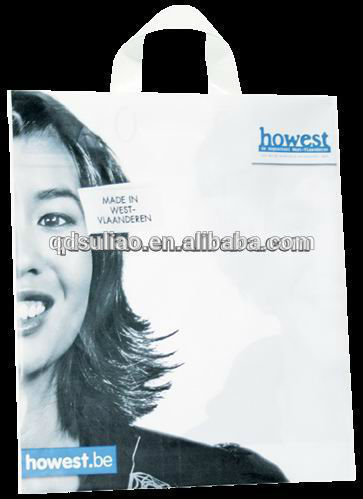 Customed Soft Loop Handle Plastic Bag