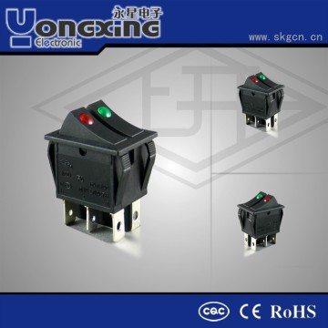 spst black illuminated rocker switch