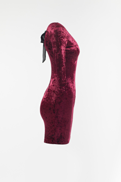 Ladies velvet dress with backless