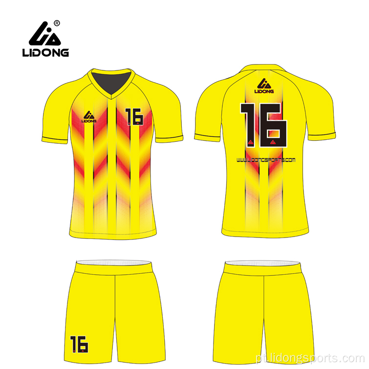 Uniforme de futebol de sublimação personalizado por atacado