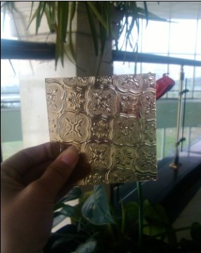 Bronze/Amber/Flora Brown Pattern Glass