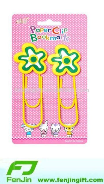 Star shape pvc paper clip bookmark