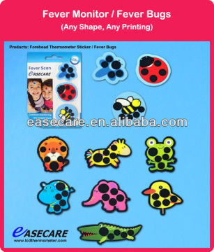Fever Monitor Forehead Thermometer, Fever Bugs, Customized Shape Allowed