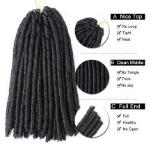 Hot sell freetress soft dread crochet freetress urban soft dread crochet braids how to install soft dreads