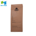 Hot stamp white kraft foil lined stand up pouch