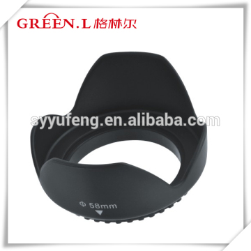 Reversable tulip lens hood for camera