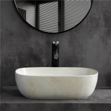 Best Quality Above Counter Traditional Bathroom Ceramic Sinks - Easy Clean Glossy Pottery Basins