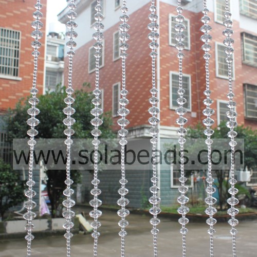 Home Decoration 22MM&18MM&14MM&6MM Wire Acrylic Crystal Beading Garland Trim