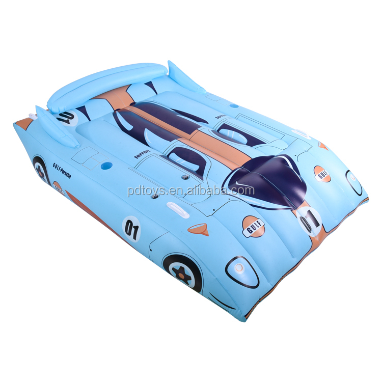 Blue Sports Car Inflatable Pool Float for Adults_02