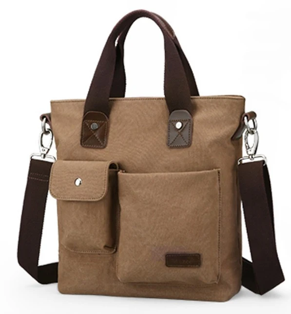 Retro Stitching Style Large Capacity Canvas Bags