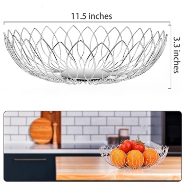 Gold Plating Stainless Steel Fruit Storage Basket