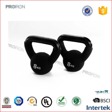 China manucfacture 8kg vinyl kettlebell body workout fitness