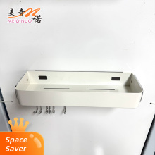 Small storage rack with hooks