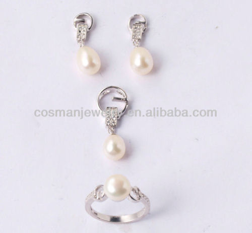 925 sterling pearl jewelry wholesale costume jewelryrings and earrings