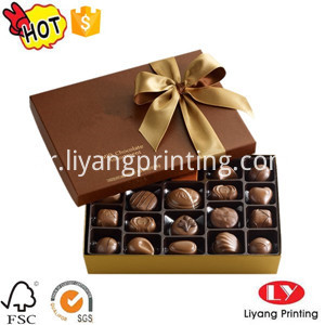 علبة شوكولا كرتون مع غطاء cardboard chocolate box with lid