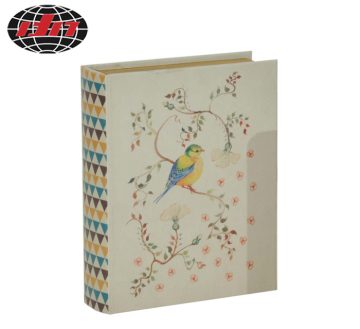 Bird and Flower Wooden Book Box