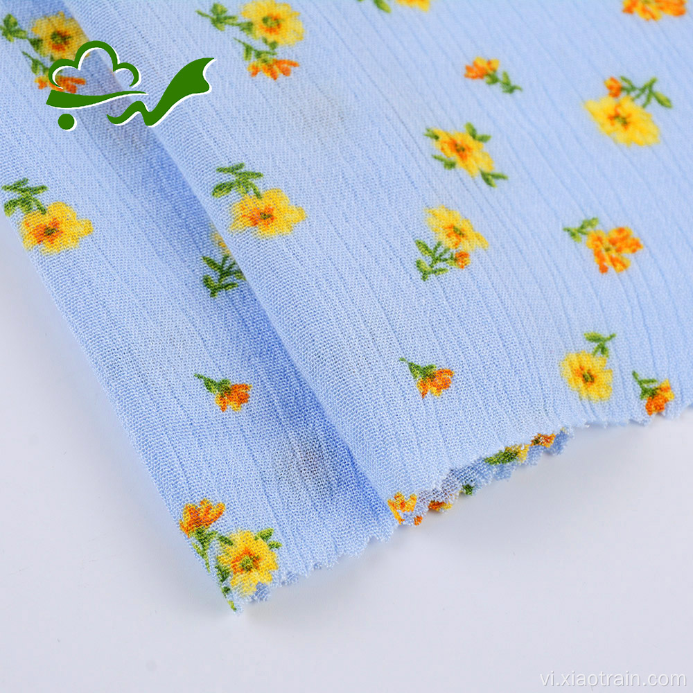 In phản ứng 100% vải rayon gấp nếp cho trang phục