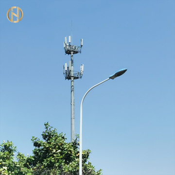 10M 12M Galvanized Lamp Post For Sale