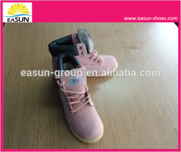 Classic goodyear welt work boot pink safety shoes executive shoes