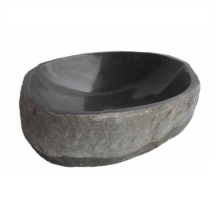 Natural Black River Rock Boulder Stone Sinks Wholesale in Indonesia