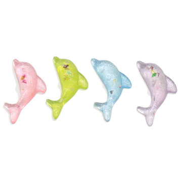 Kawaii Animal Flat Back Resin Dolphin Cabochons Ocean Animal 3D Charm Slime Προμήθειες