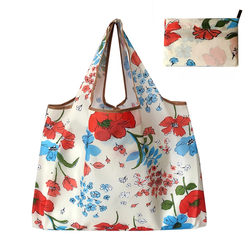 Custom Printing Polyester Cloth Reusable Shopping Bag Carrier Bag