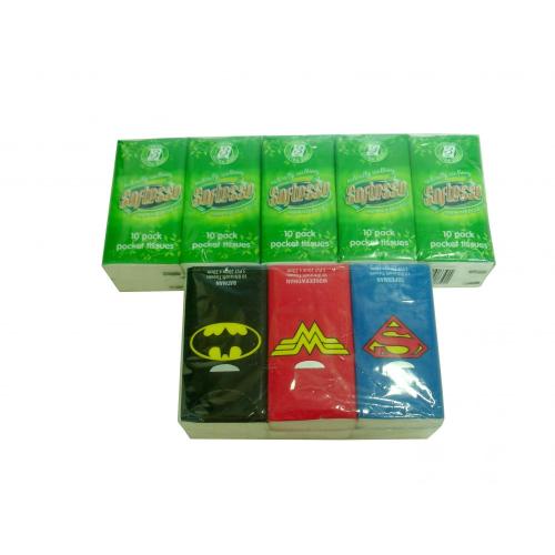 pocket tissue pack of 10