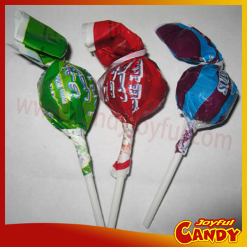 Super ball bubble gum lollipop candy