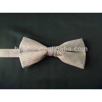 Fashion design cotton woven regular brown bowtie in ShengZhou