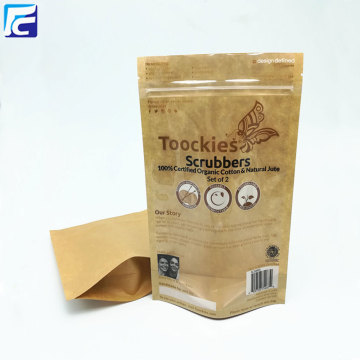 Candy transparent zip lock Kraft Paper Bags