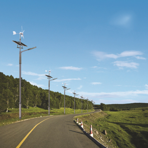 Éclairage extérieur solaire de réverbère du système hybride solaire LED de vent solaire mené solaire