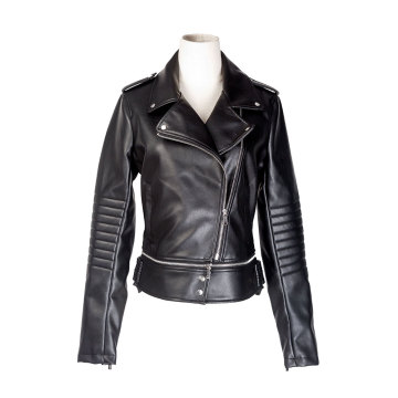 Women`s PU biker jacket