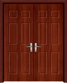double PVC wooden door,double door