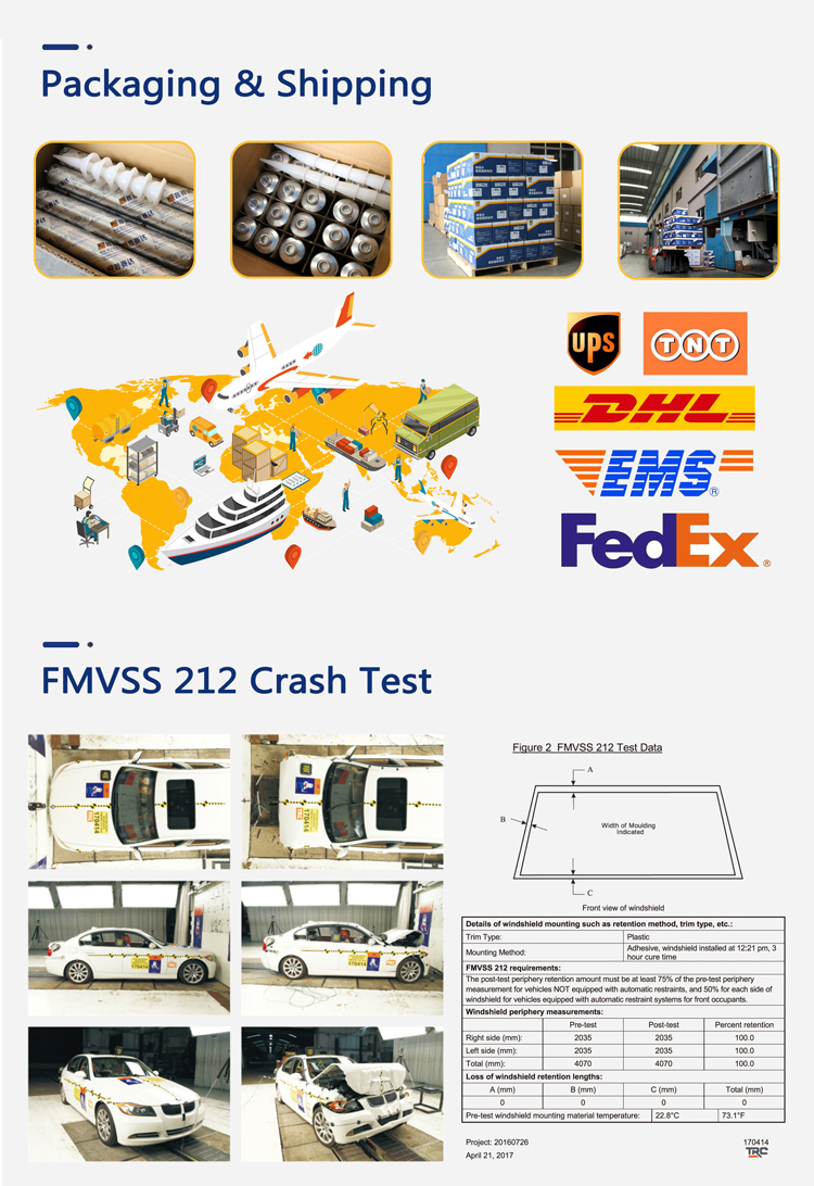 Famous High Performance Good Quality Polyurethane Windshield Adhesive