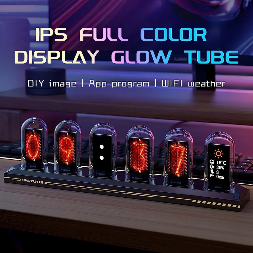 Stylish Glowing Tube Clock for Home and Office Decor