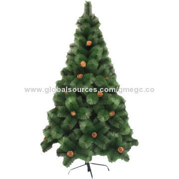 Pine Needles Christmas Trees with Pine Cones