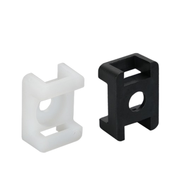 Saddle Type Cable Tie Base Mount with Self-Locking Wire Holder