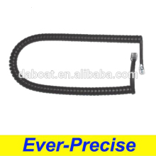 Black Coiled Telephone Handset Cord / Handset Coil Cord