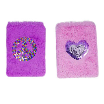 Plush Notebooks with Sequins Sewing
