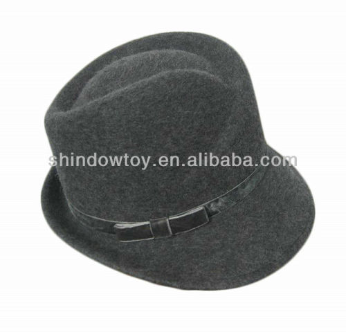 Fashion wool felt fedora hat, Grey wool felt hat, Wool hat