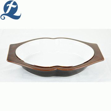 molde para hornear ovalado de cerámica de moda personalizada