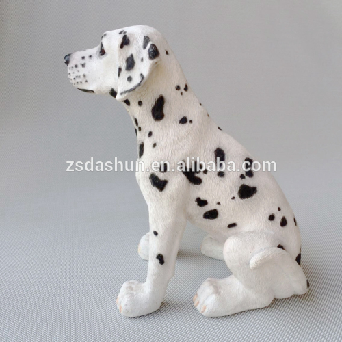 spotty dog for Indoor decoration resin dog statue dog sculpture black white colour