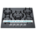 Dibina di Gas Hobs Panel Kaca Tempered