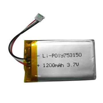 Rechargeable Lithium Polymer Battery Pack with 1,200mAh Capacity, RoHS-approved